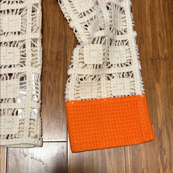 Forever 21 Cream and Orange Crochet Shirt - Picture 4 of 10